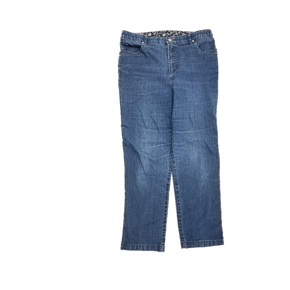 Erika Straight Leg Women's size 14 Dark Wash Blue Denim Jeans - Picture 1 of 5